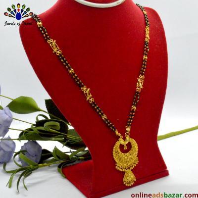 Gold Plated Chandbali Design Mangalsutra For Women